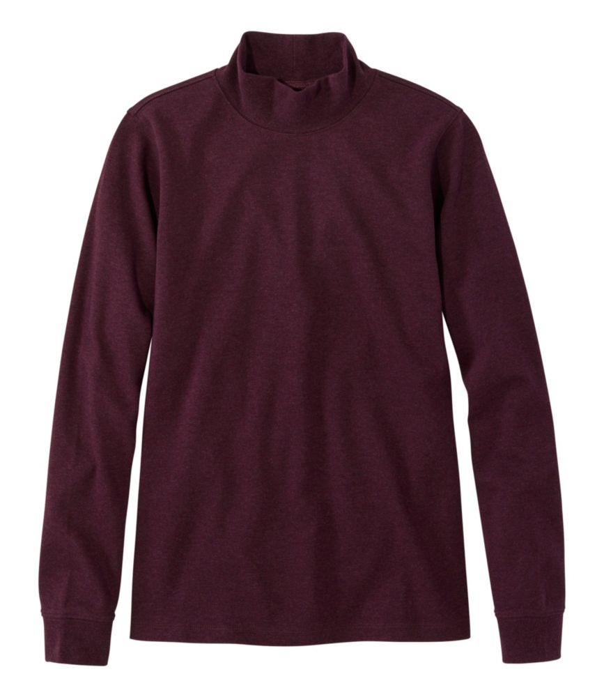Women's L.L.Bean Interlock Mock-Turtleneck, Long-Sleeve - US 7740