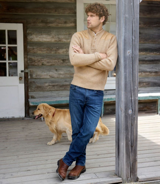 Men's Commando Sweater, Henley - US 6817