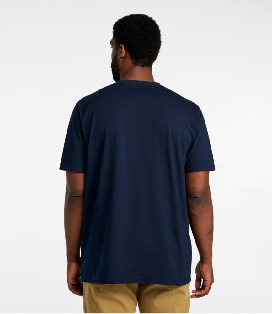 Men's Carefree Unshrinkable Tee with Pocket, Traditional Fit - US 8177
