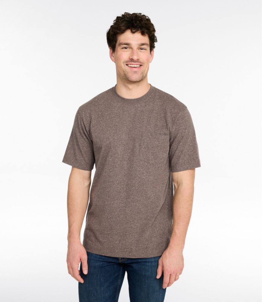 Men's Carefree Unshrinkable Tee with Pocket, Traditional Fit - US 0575