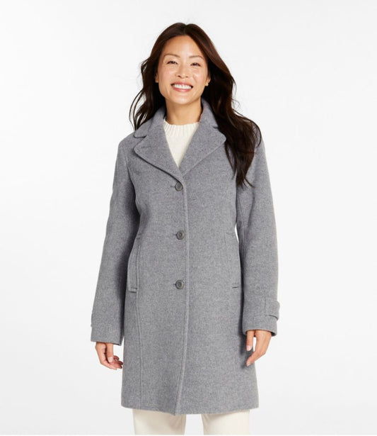 Women's Classic Lambswool Polo Coat, Three-Quarter Length - US 3364