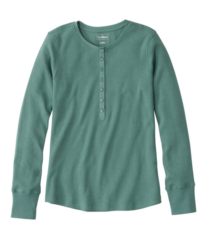 Women's Waffle-Knit Henley - US 6583