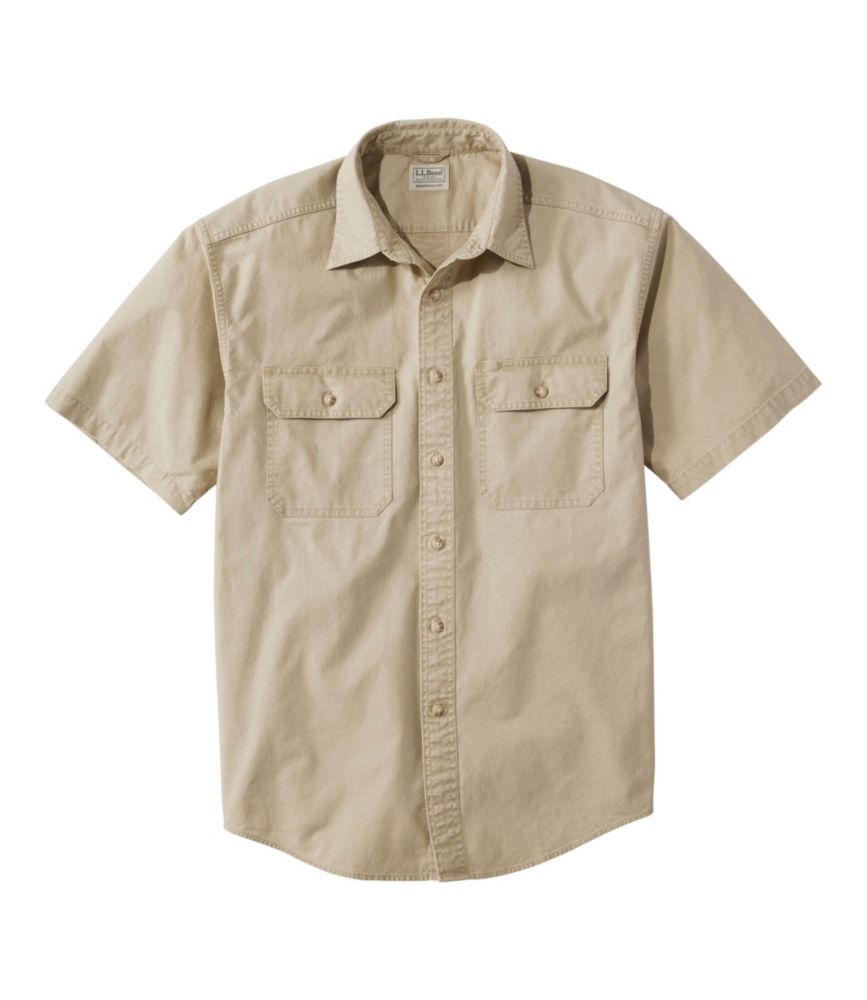 Men's Sunwashed Canvas Shirt, Traditional Fit Short-Sleeve - US 5536