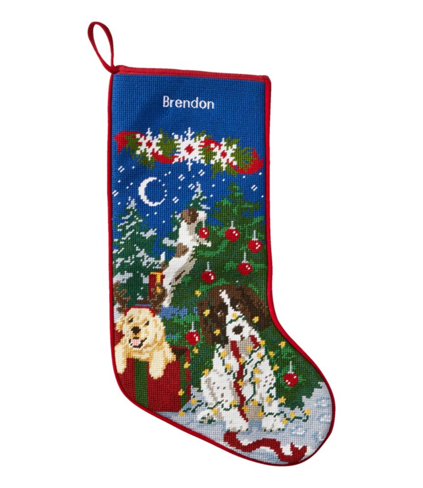 Christmas Needlepoint Stocking, Cotton - US 0610
