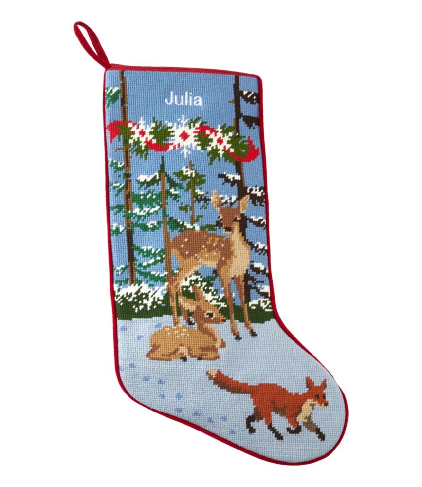 Christmas Needlepoint Stocking, Cotton - US 3315