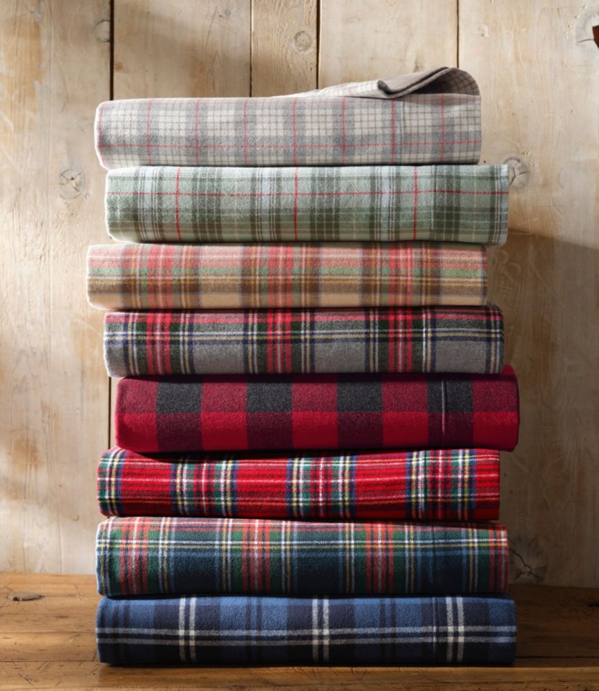 Heritage Chamois Flannel Sheet Collection, Plaid - US 6358