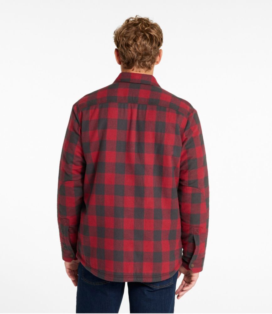 Men's Sherpa-Lined Scotch Plaid Shirt, Slightly Fitted - US 6240