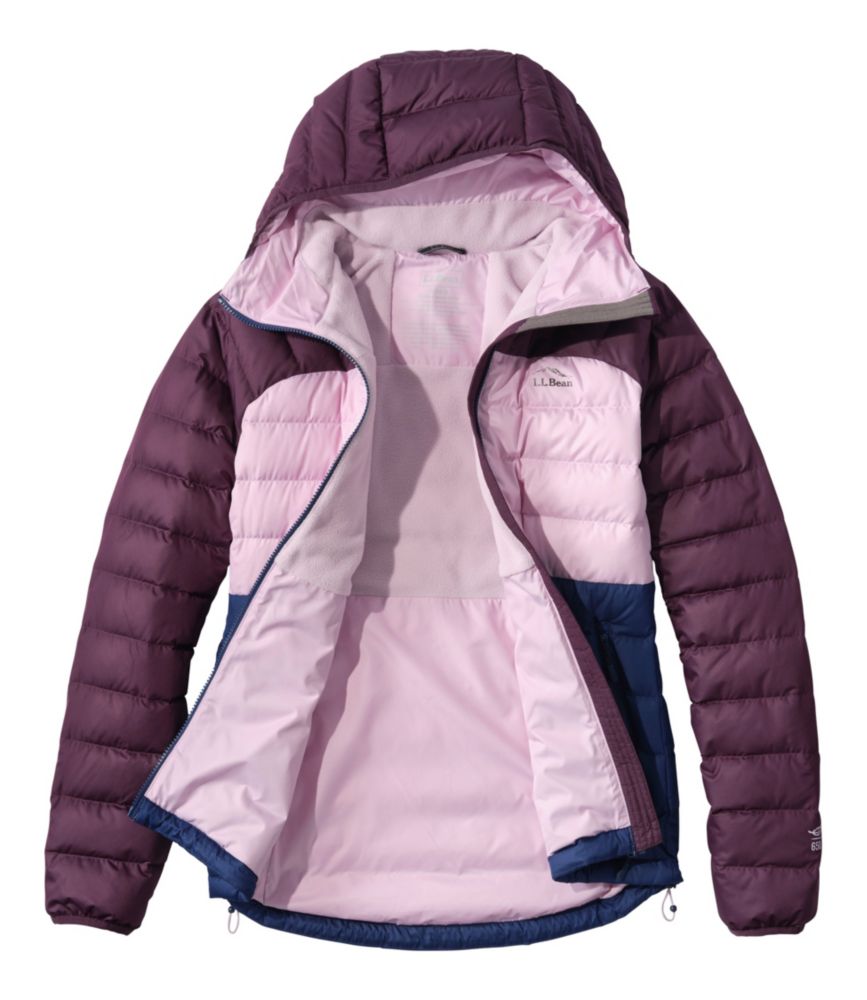 Women's Bean's Down Hooded Jacket, Colorblock - US 5242