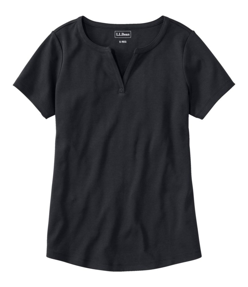 Women's L.L.Bean Tee, Short-Sleeve Notch-Neck - US 8548