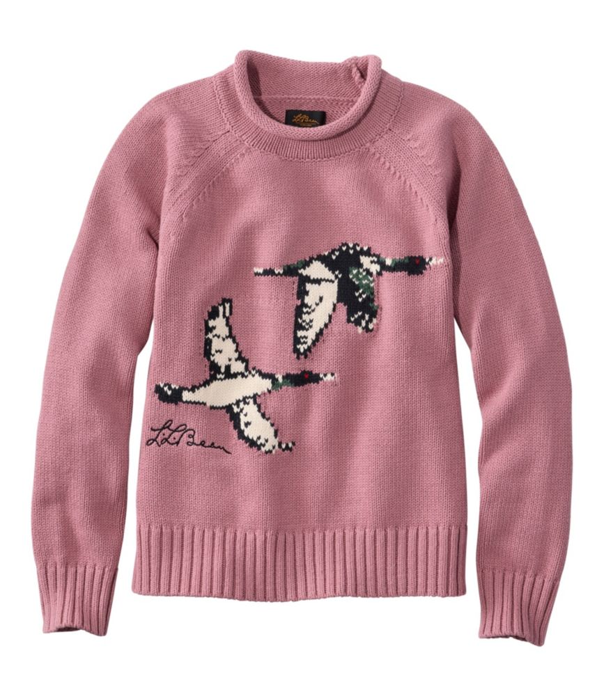 Women's Signature Original Cotton Sweater, Rollneck Novelty - US 8236