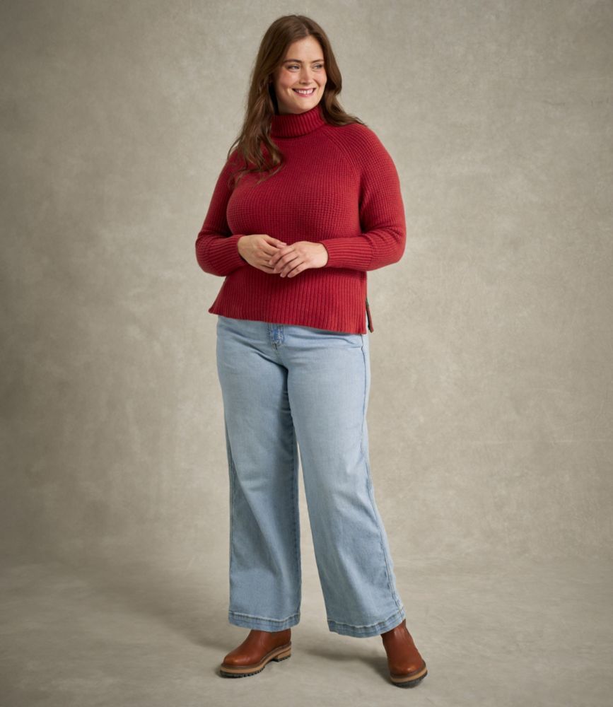 Women's SuperSoft Waffle Sweater, Turtleneck - US 6342