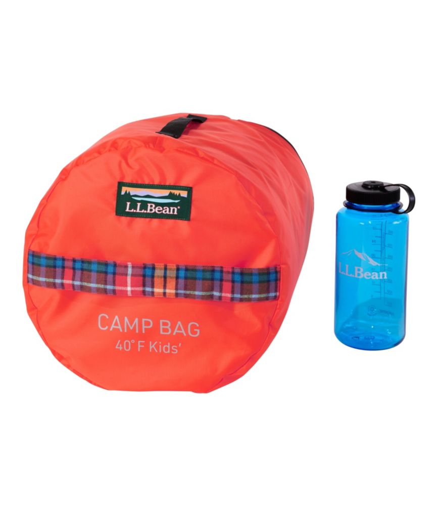 Kids' L.L.Bean Flannel Lined Camp Sleeping Bag, 40° - US 8518