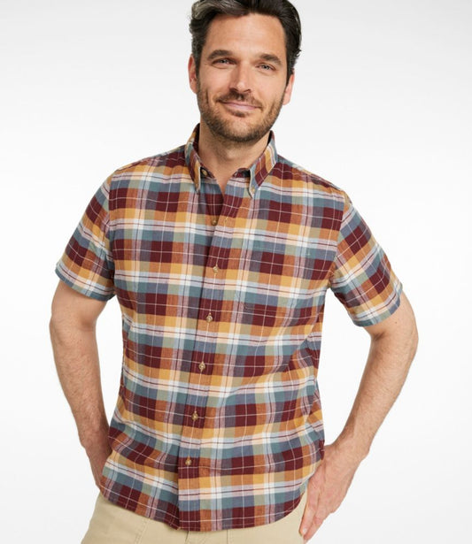 Men's Stonecoast Hemp Shirt, Short-Sleeve, Slightly Fitted Untucked Fit - US 7171