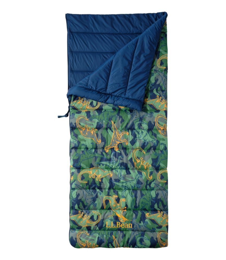 Kids' L.L.Bean Puffer Sleeping Bag, 40° Print - US 7921