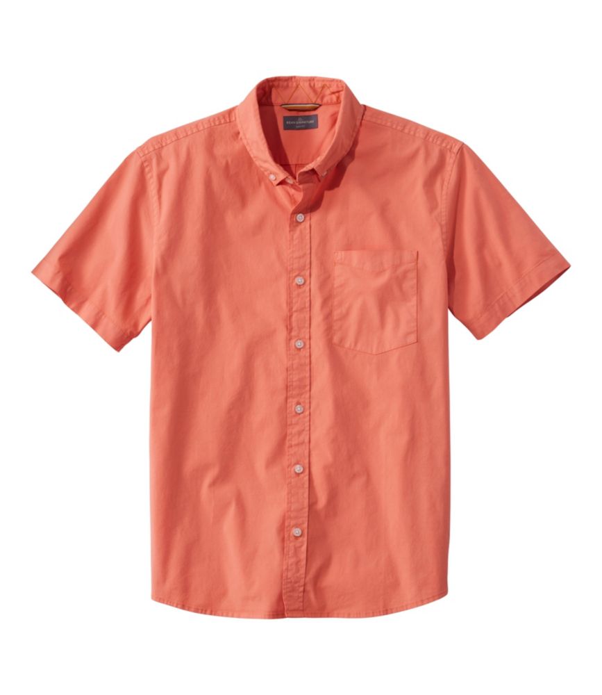 Men's Signature Stretch Poplin Shirt, Short-Sleeve, Slim Fit - US 9382