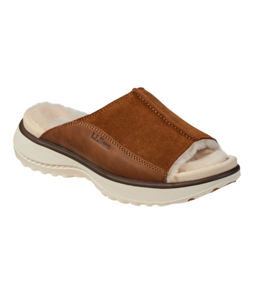 Women's Freeport Slides, Shearling-Lined - US 8658