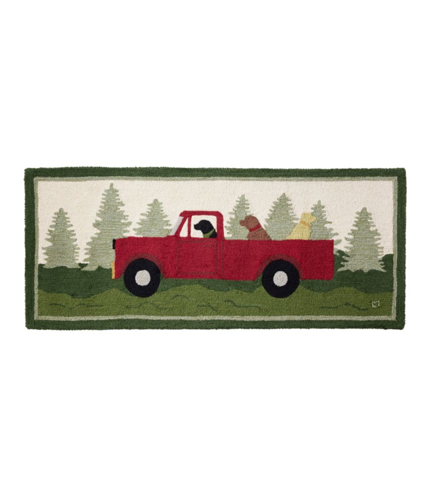 Wool Hooked Novelty Runner, Dog Caravan - US 1670