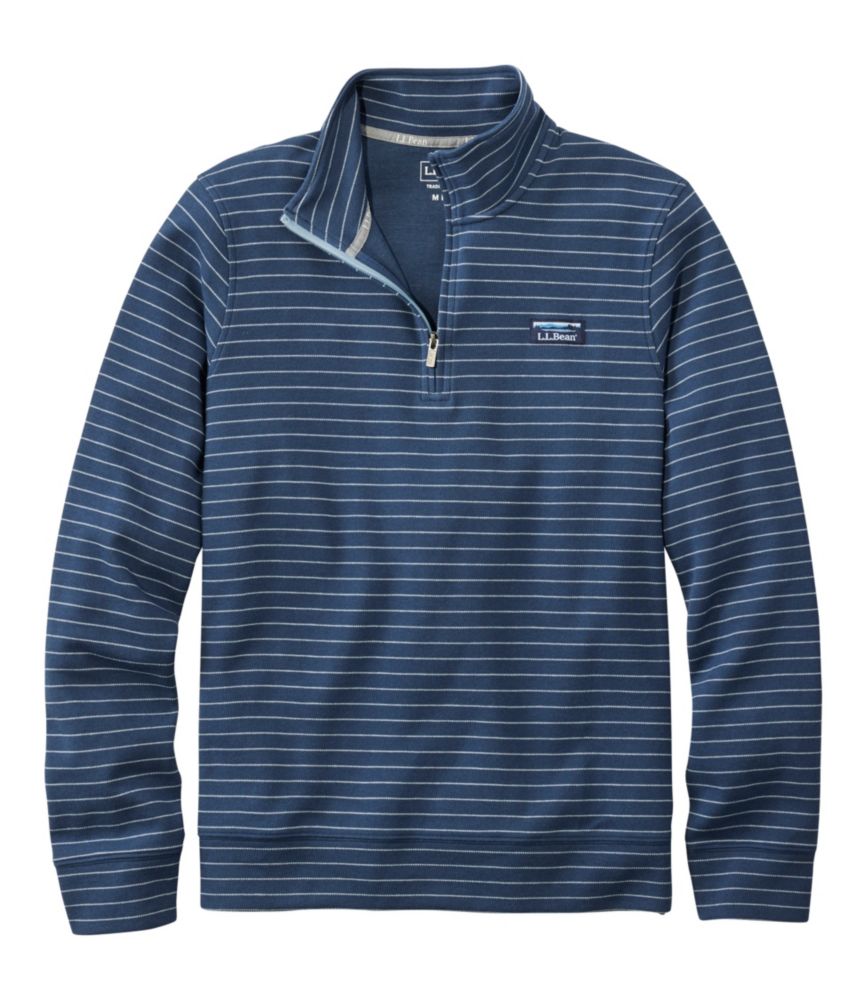 Men's Comfort Stretch Performance® Piqué, Quarter-Zip Pullover, Stripe - US 7553