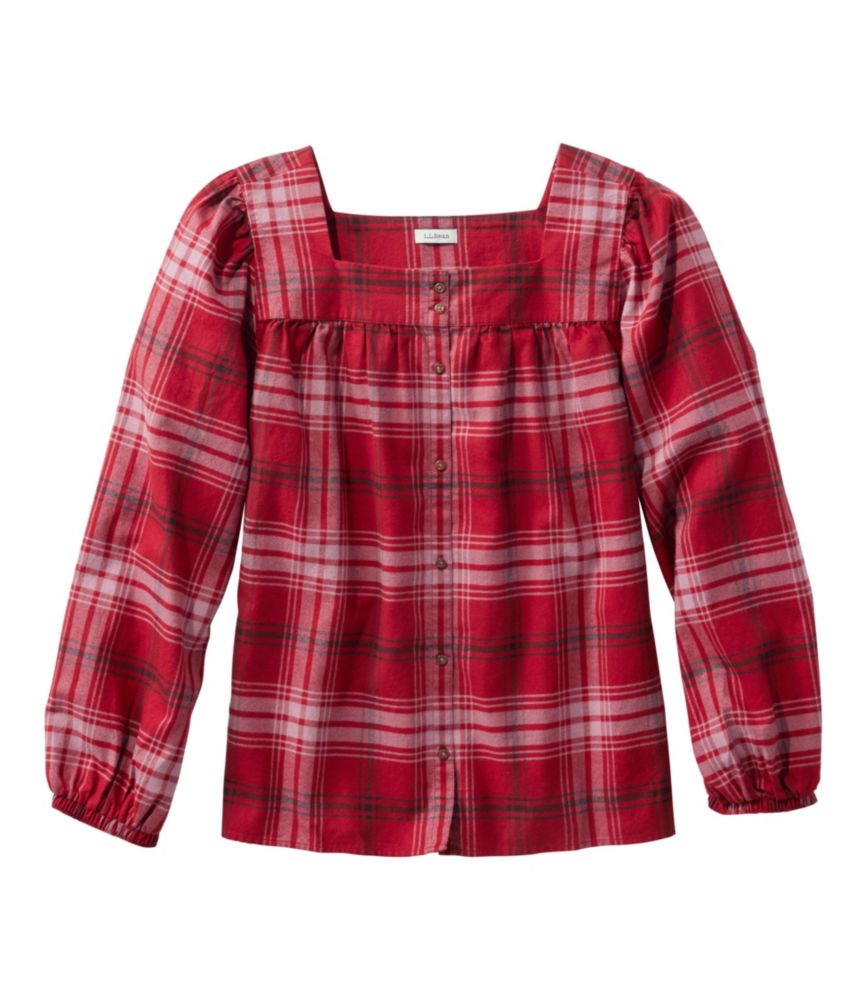 Women's Whisperweight Flannel Shirt, Squareneck - US 6779