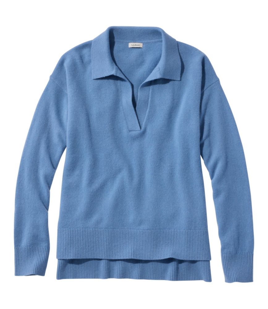 Women's Classic Cashmere Sweater, Relaxed Polo - US 4606