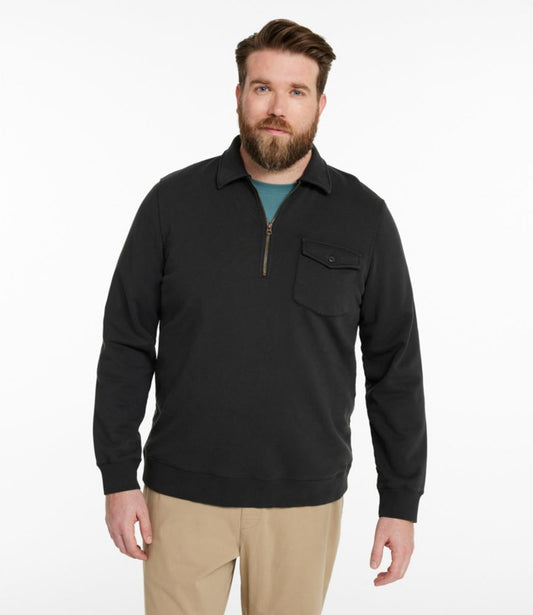 Men's Sunwashed Sweatshirt, Quarter-Zip Polo, Long-Sleeve - US 8780