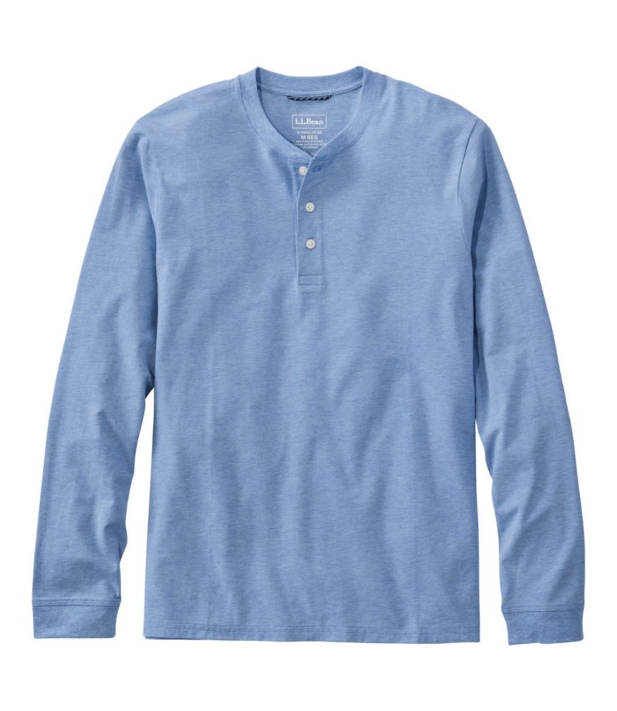 Men's Comfort Stretch Performance® Pima Tee, Long-Sleeve Henley - US 3337