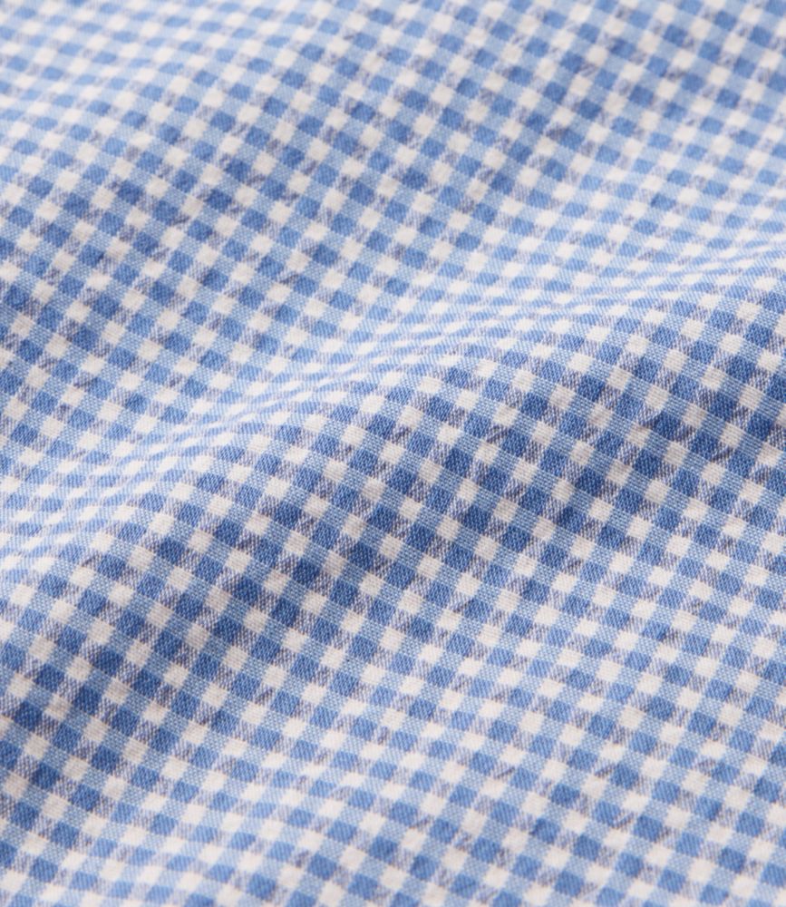 Men's Comfort Stretch Performance® Seersucker Shirt, Long-Sleeve, Slightly Fitted Untucked Fit, Plaid - US 8207