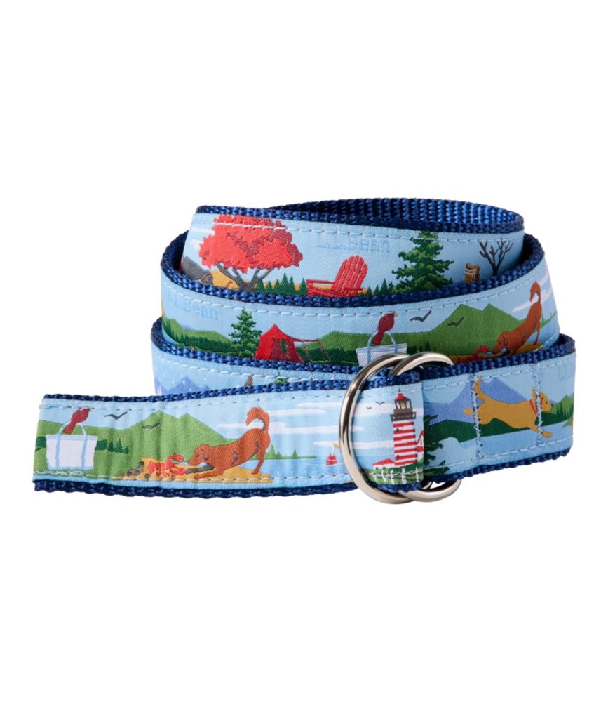 Adults' D-Ring Maine Isle Motif Belt - US 0270