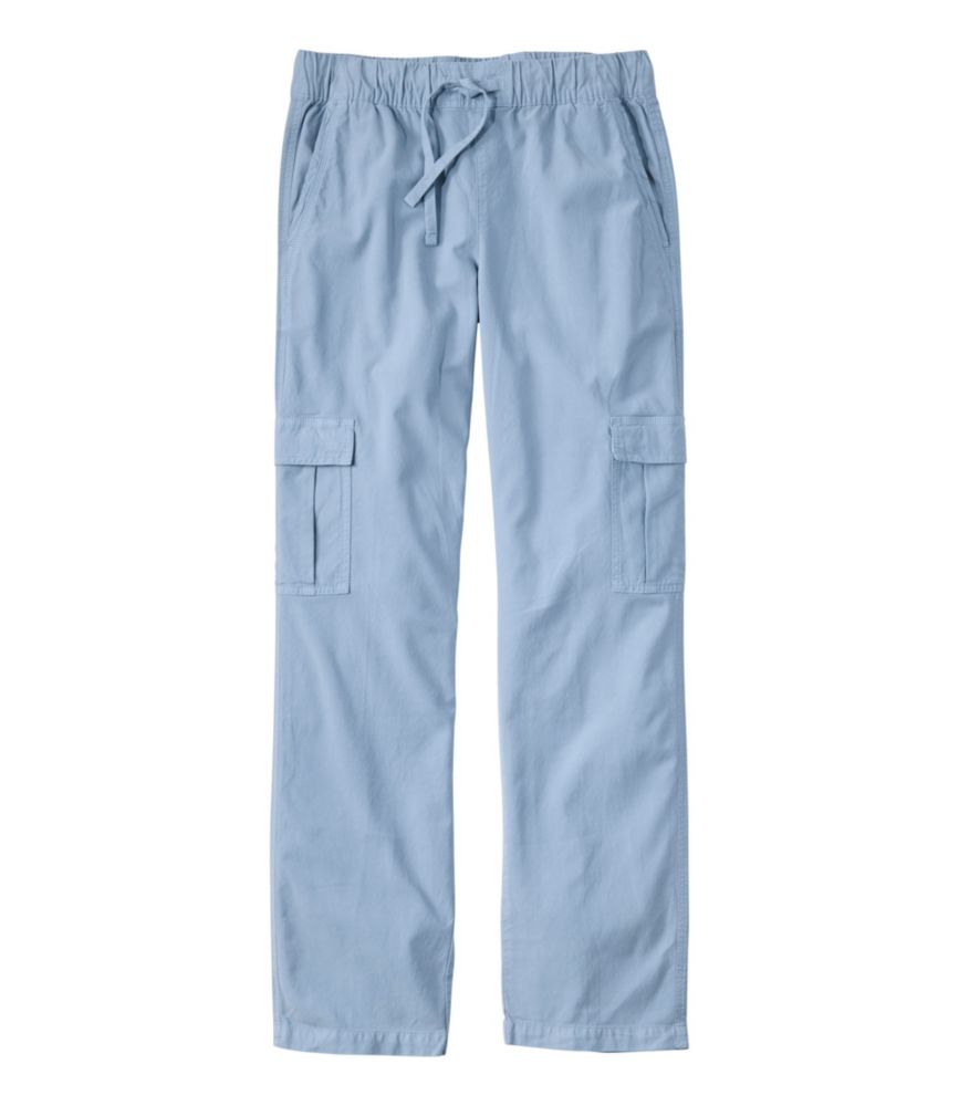 Women's Sunwashed Cotton-Blend Pull-On Pants, Mid-Rise Cargo - US 5730