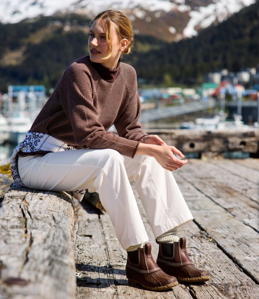 Women's The Original Double L® Sweater, Rollneck Bird's-Eye - US 9949