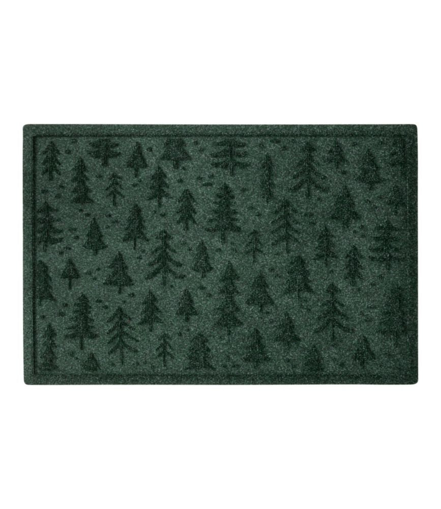 Everyspace Recycled Waterhog Doormat, Holiday Trees - US 2168