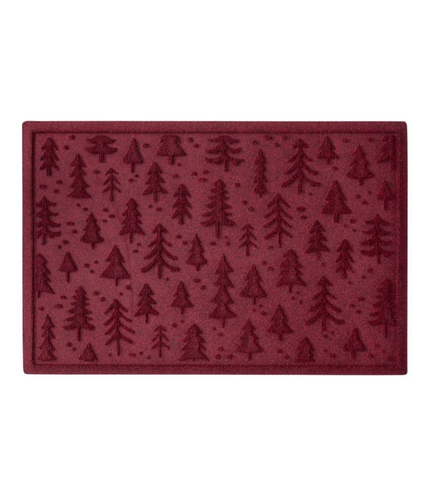 Everyspace Recycled Waterhog Doormat, Holiday Trees - US 1934