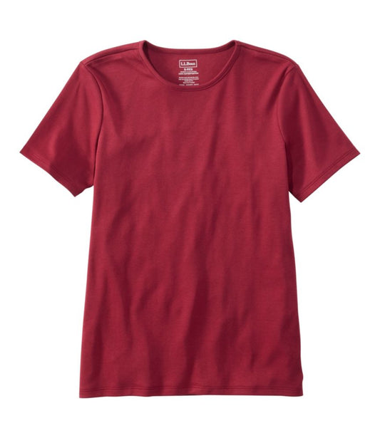 Women's Pima Cotton Tee, Short-Sleeve Crewneck - US 0051