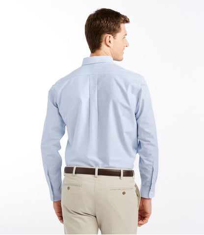 Men's Wrinkle-Free Classic Oxford Cloth Shirt, Traditional Fit University Stripe - US 1760