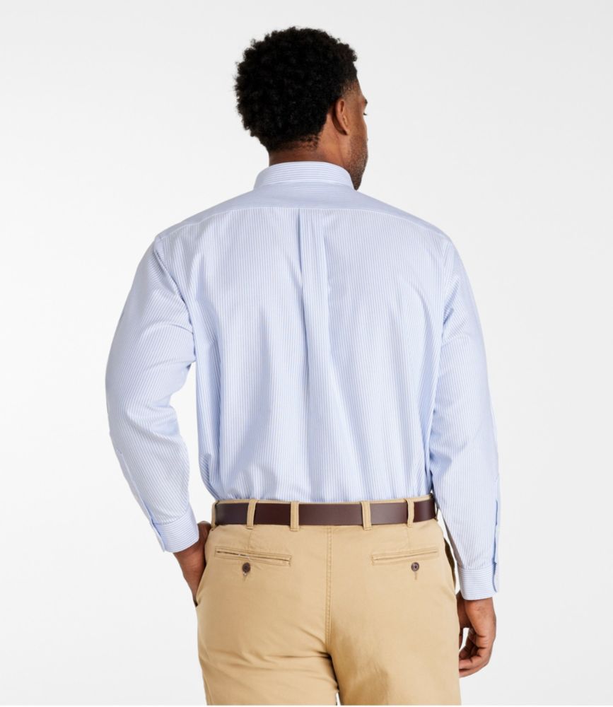 Men's Wrinkle-Free Classic Oxford Cloth Shirt, Traditional Fit University Stripe - US 1760