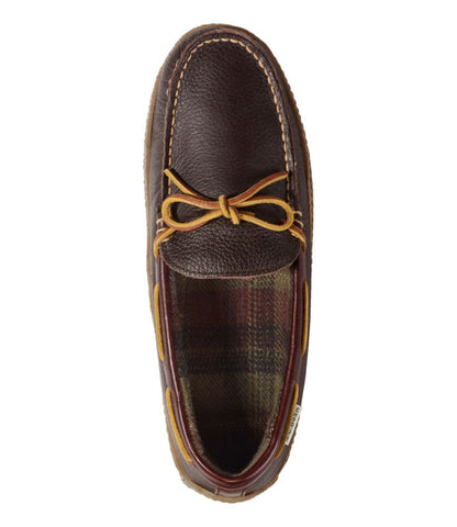 Men's Handsewn Slippers, Flannel-Lined - US 8769