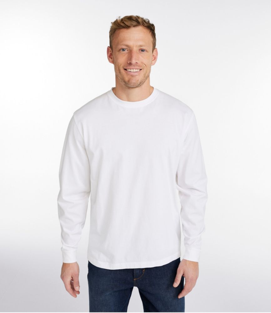 Men's Carefree Unshrinkable Tee, Traditional Fit, Long-Sleeve - US 8209
