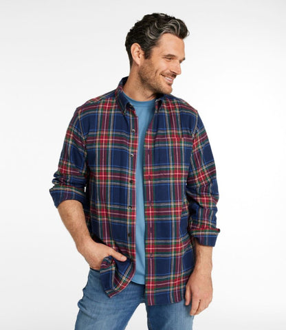 Men's Scotch Plaid Flannel Shirt, Traditional Fit - US 9739
