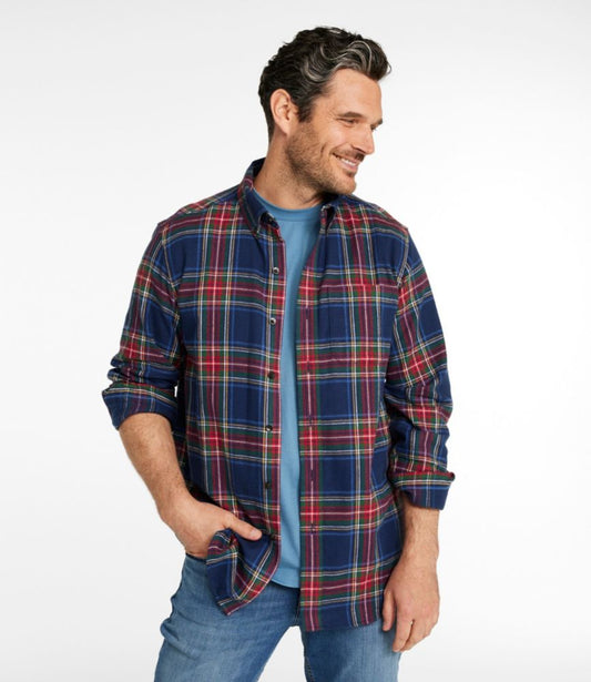 Men's Scotch Plaid Flannel Shirt, Traditional Fit - US 9739