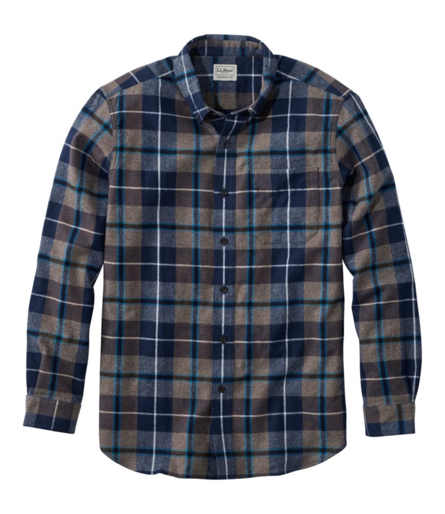 Men's Scotch Plaid Flannel Shirt, Traditional Fit - US 7653