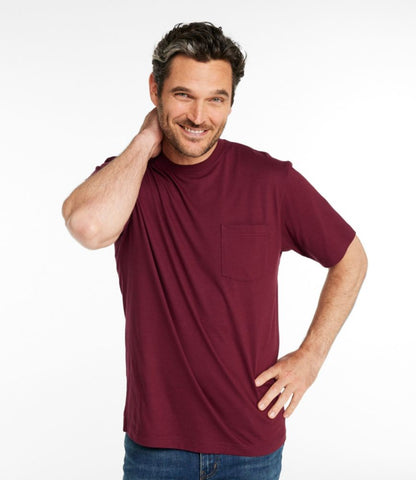 Men's Carefree Unshrinkable Tee with Pocket, Traditional Fit - US 2172