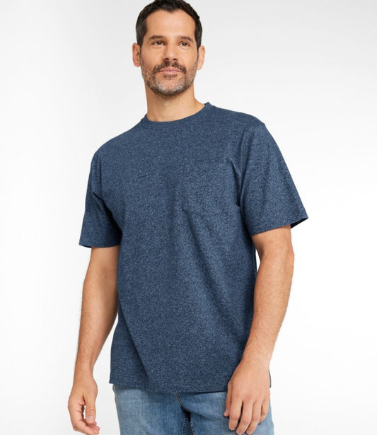 Men's Carefree Unshrinkable Tee with Pocket, Traditional Fit - US 5072