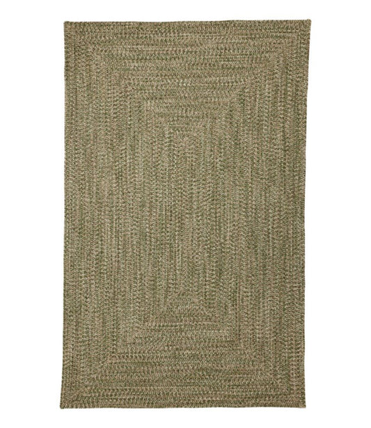 All-Weather Braided Rug, Concentric Pattern Rectangular - US 5457