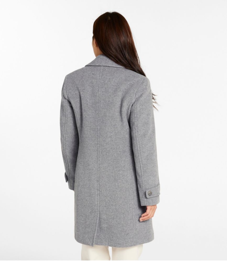 Women's Classic Lambswool Polo Coat, Three-Quarter Length - US 3364