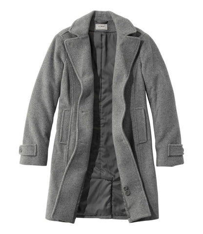 Women's Classic Lambswool Polo Coat, Three-Quarter Length - US 3364