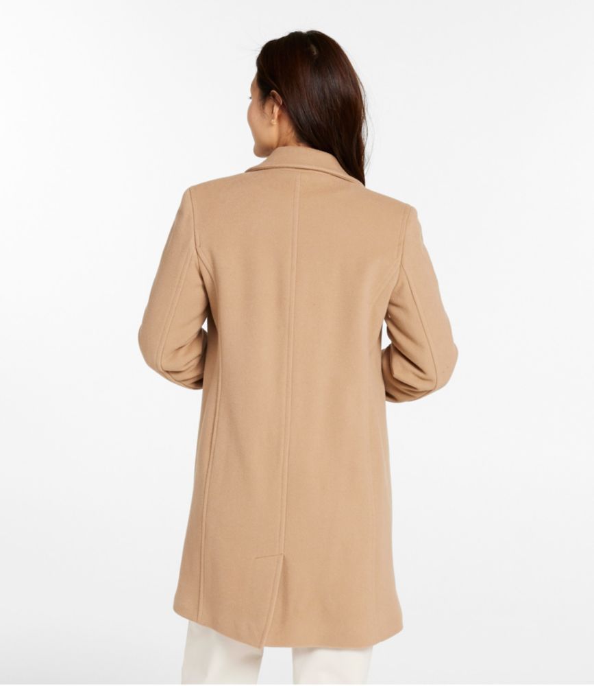 Women's Classic Lambswool Polo Coat, Three-Quarter Length - US 9567