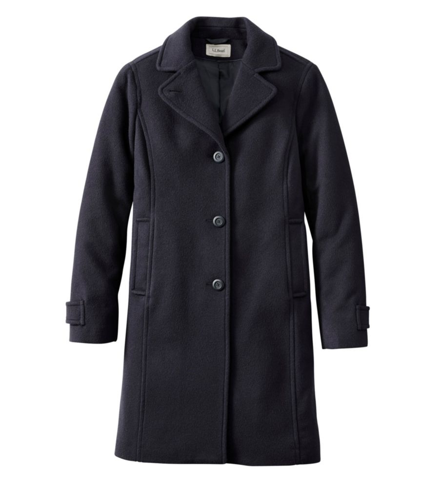Women's Classic Lambswool Polo Coat, Three-Quarter Length - US 5467