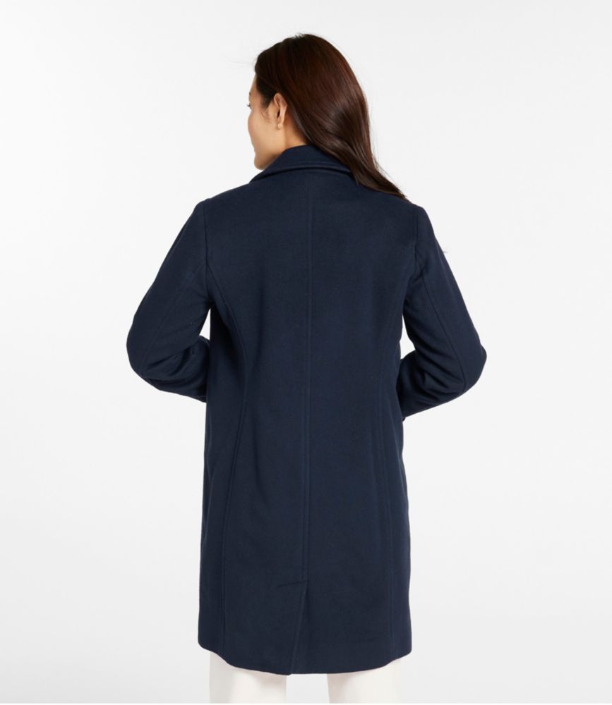 Women's Classic Lambswool Polo Coat, Three-Quarter Length - US 5467