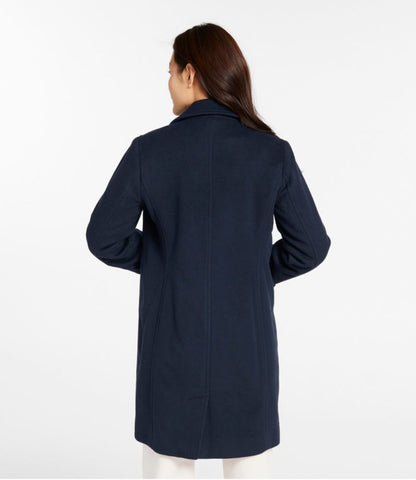 Women's Classic Lambswool Polo Coat, Three-Quarter Length - US 5467