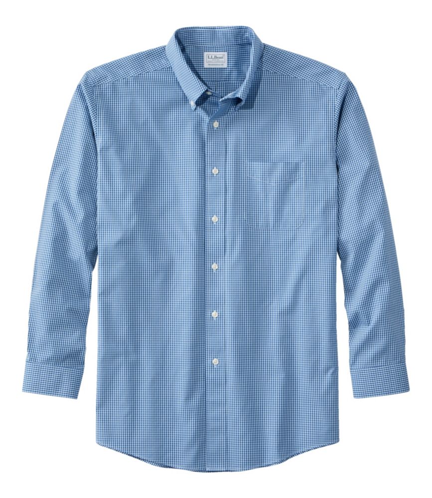 Men's Wrinkle-Free Pinpoint Oxford Cloth Shirt, Traditional Fit Tattersall - US 3732